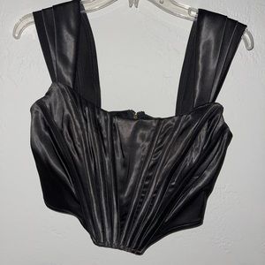 brown crop top from elim boutique